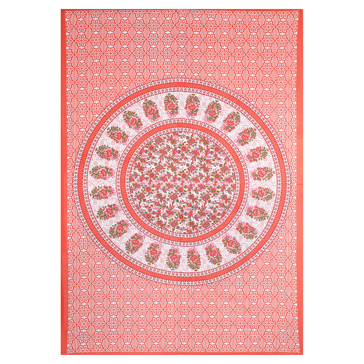 Jaipur Sanganeri Cotton Single Bedsheet with Pillow Cover (Buy 1 Get 1 Free)