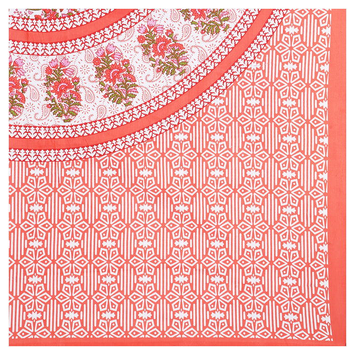 Jaipur Sanganeri Cotton Single Bedsheet with Pillow Cover (Buy 1 Get 1 Free)