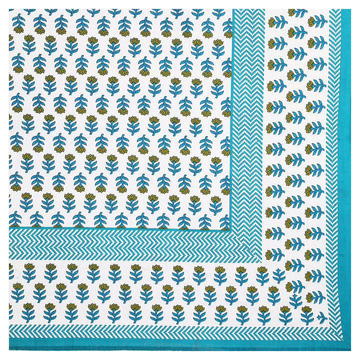 Jaipur Sanganeri Cotton Single Bedsheet with Pillow Cover (Buy 1 Get 1 Free)