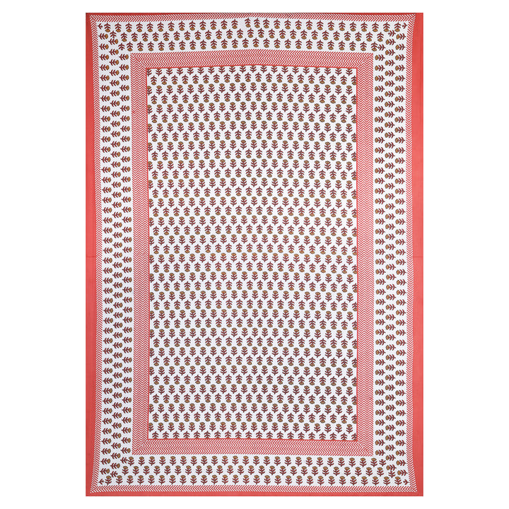 Jaipur Sanganeri Cotton Single Bedsheet with Pillow Cover (Buy 1 Get 1 Free)