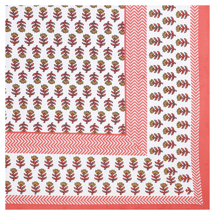 Jaipur Sanganeri Cotton Single Bedsheet with Pillow Cover (Buy 1 Get 1 Free)