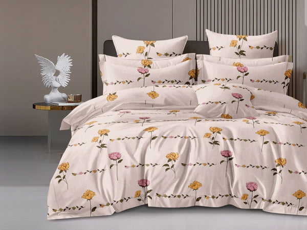 Jaipuri Rome Micro Collection King Size Bookfold Bedsheet Gift Pack 108x108 with 2 Pillow Covers - Jaipuri Vibes