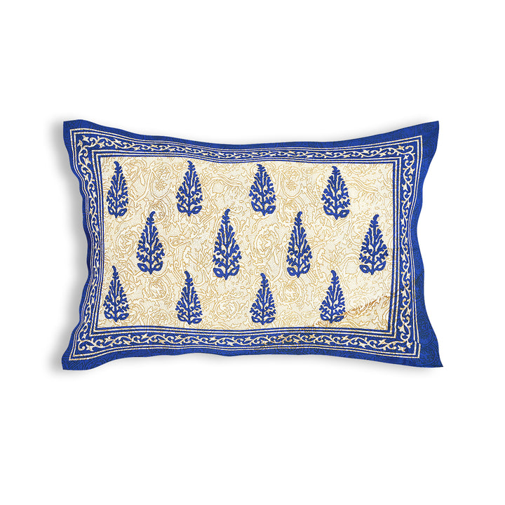 Jaipur Sanganeri Cotton Single Bedsheet with Pillow Cover (Buy 1 Get 1 Free)