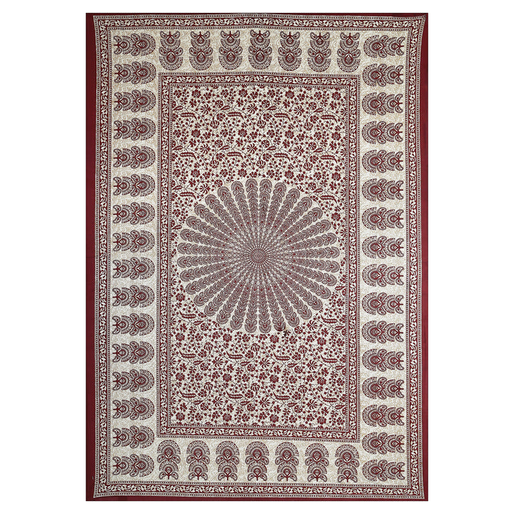 Jaipur Sanganeri Cotton Single Bedsheet with Pillow Cover (Buy 1 Get 1 Free)