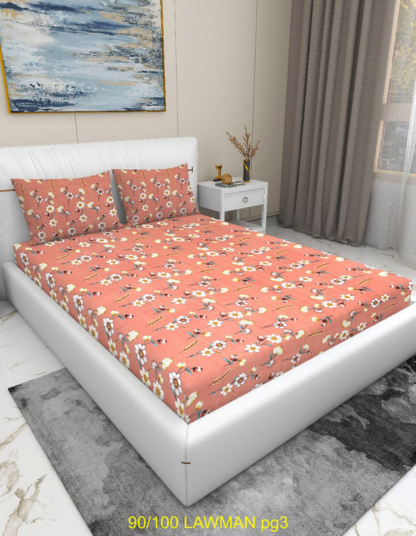 Jaipuri Cotton Queen Size Bookfold Bedsheet Gift Pack with 2 Pillow Covers – Floral Design (90x100) - Jaipuri Vibes