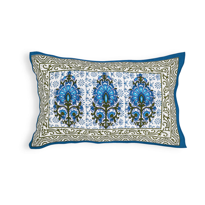 Jaipur Sanganeri Cotton Single Bedsheet with Pillow Cover (Buy 1 Get 1 Free)