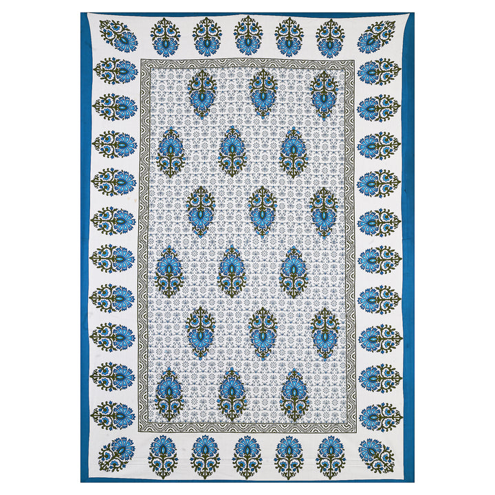 Jaipur Sanganeri Cotton Single Bedsheet with Pillow Cover (Buy 1 Get 1 Free)