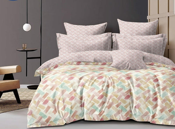 Jaipuri Rome Micro Collection King Size Bookfold Bedsheet Gift Pack 108x108 with 2 Pillow Covers - Jaipuri Vibes