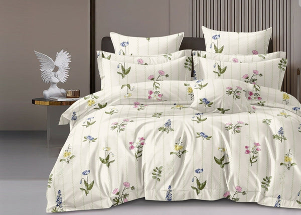 Jaipuri Rome Micro Collection King Size Bookfold Bedsheet Gift Pack 108x108 with 2 Pillow Covers - Jaipuri Vibes