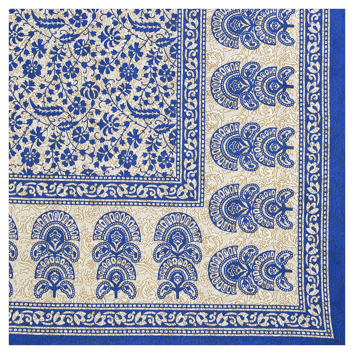 Jaipur Sanganeri Cotton Single Bedsheet with Pillow Cover (Buy 1 Get 1 Free)
