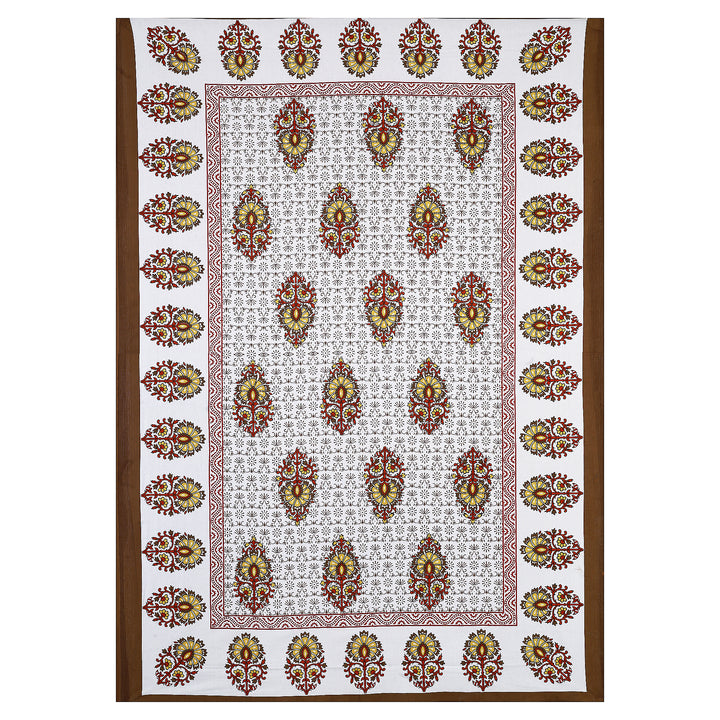 Jaipur Sanganeri Cotton Single Bedsheet with Pillow Cover (Buy 1 Get 1 Free)