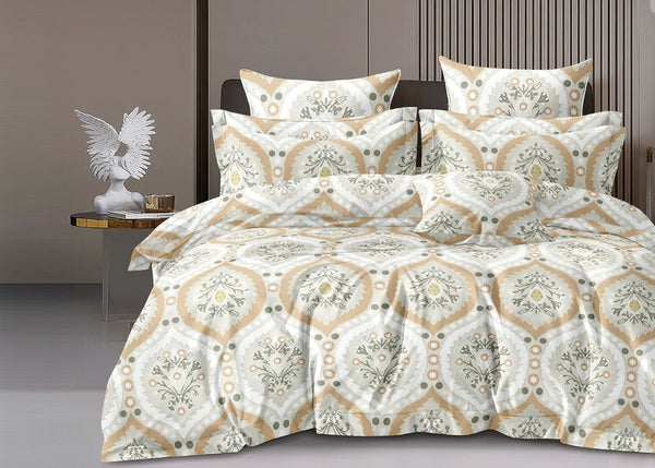 Jaipuri Rome Micro Collection King Size Bookfold Bedsheet Gift Pack 108x108 with 2 Pillow Covers - Jaipuri Vibes