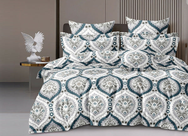 Jaipuri Rome Micro Collection King Size Bookfold Bedsheet Gift Pack 108x108 with 2 Pillow Covers - Jaipuri Vibes