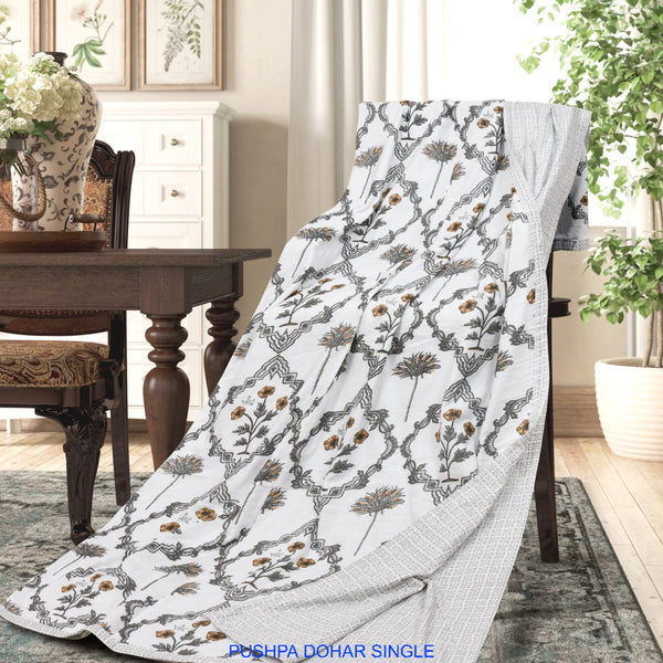 Premium Cotton Single Bed Dohar – Pack of 2 | Soft & Lightweight Comforter