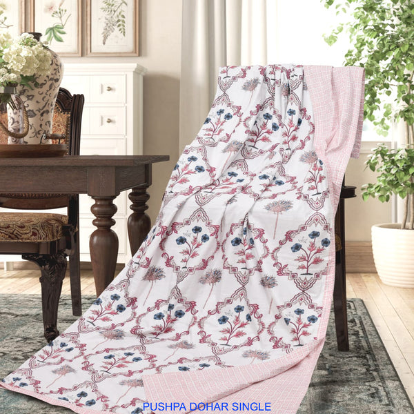Premium Cotton Single Bed Dohar – Pack of 2 | Soft & Lightweight Comforter