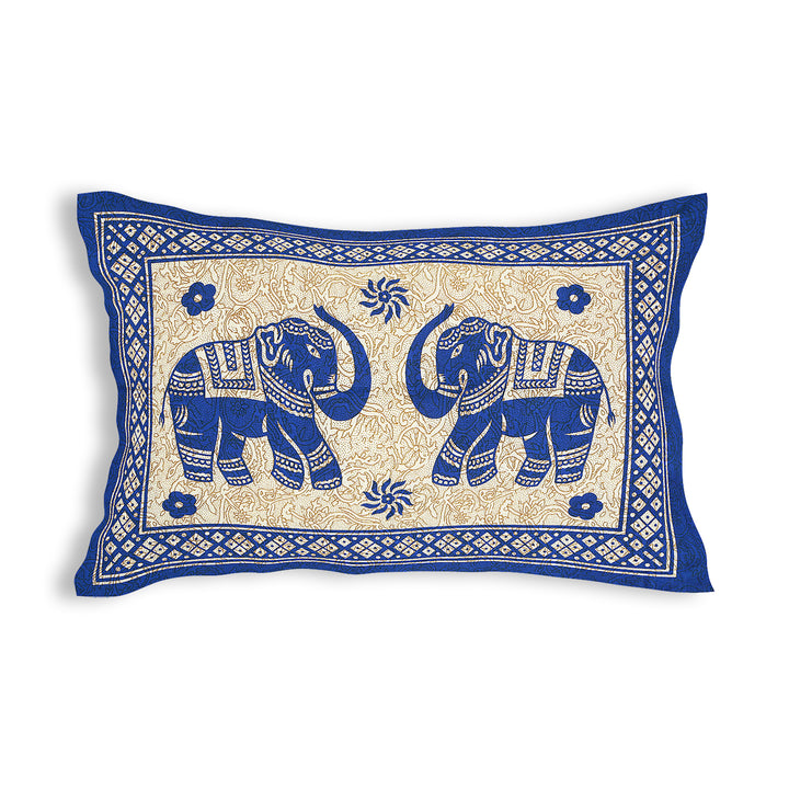 Jaipur Sanganeri Cotton Single Bedsheet with Pillow Cover (Buy 1 Get 1 Free)