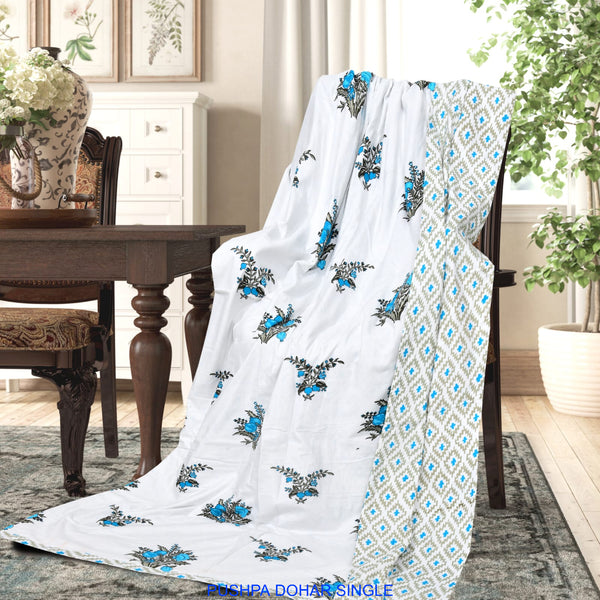 Premium Cotton Single Bed Dohar – Pack of 2 | Soft & Lightweight Comforter