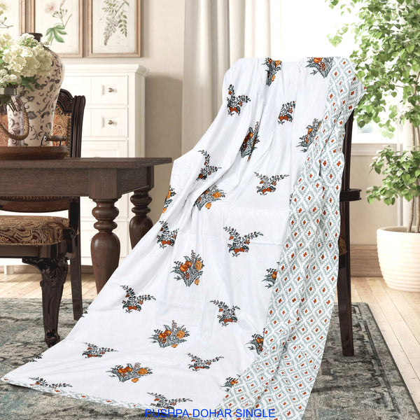 Premium Cotton Single Bed Dohar – Pack of 2 | Soft & Lightweight Comforter