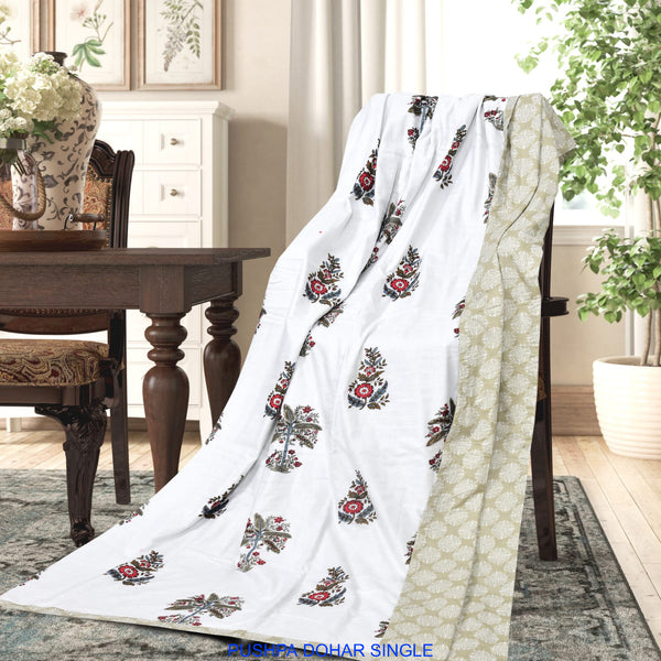 Premium Cotton Single Bed Dohar – Pack of 2 | Soft & Lightweight Comforter
