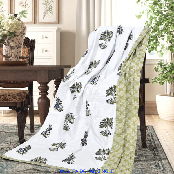 Premium Cotton Single Bed Dohar – Pack of 2 | Soft & Lightweight Comforter