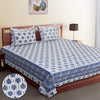 Luxury Cotton Bedsheet (120x120 inches) with 2 Pillow Covers – Soft & Stylish