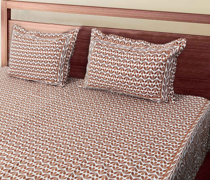Luxury Cotton Bedsheet (120x120 inches) with 2 Pillow Covers – Soft & Stylish