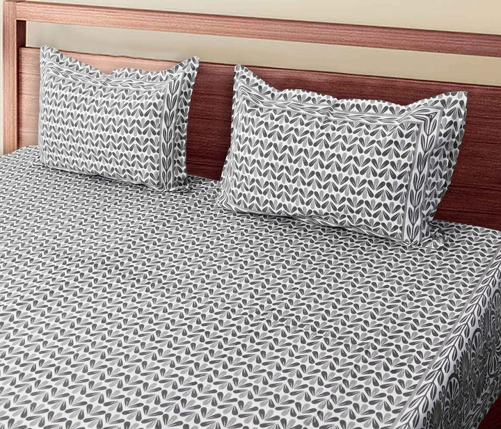 Luxury Cotton Bedsheet (120x120 inches) with 2 Pillow Covers – Soft & Stylish