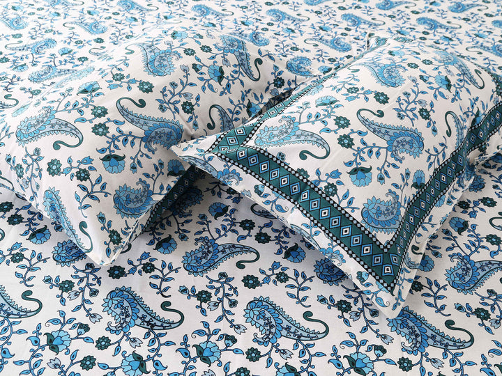 Luxury Cotton Bedsheet (120x120 inches) with 2 Pillow Covers – Soft & Stylish