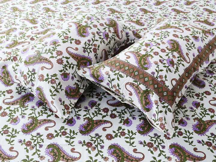 Luxury Cotton Bedsheet (120x120 inches) with 2 Pillow Covers – Soft & Stylish