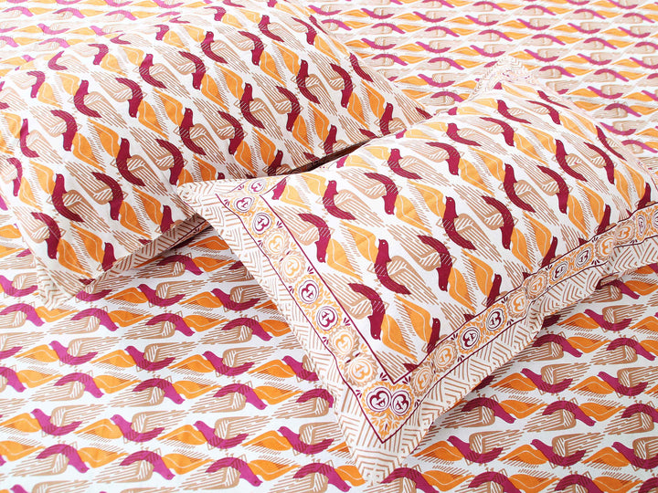 Luxury Cotton Bedsheet (120x120 inches) with 2 Pillow Covers – Soft & Stylish