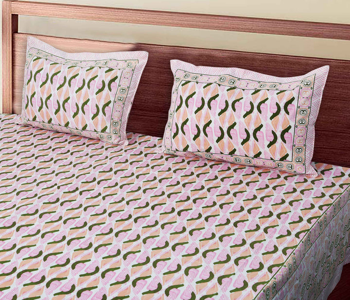 Luxury Cotton Bedsheet (120x120 inches) with 2 Pillow Covers – Soft & Stylish