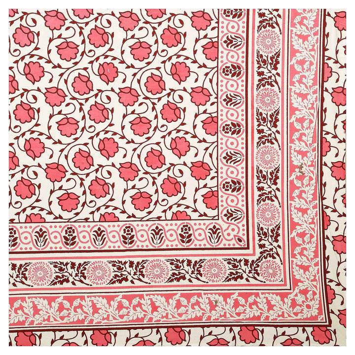 Luxury Cotton Bedsheet (120x120 inches) with 2 Pillow Covers – Soft & Stylish