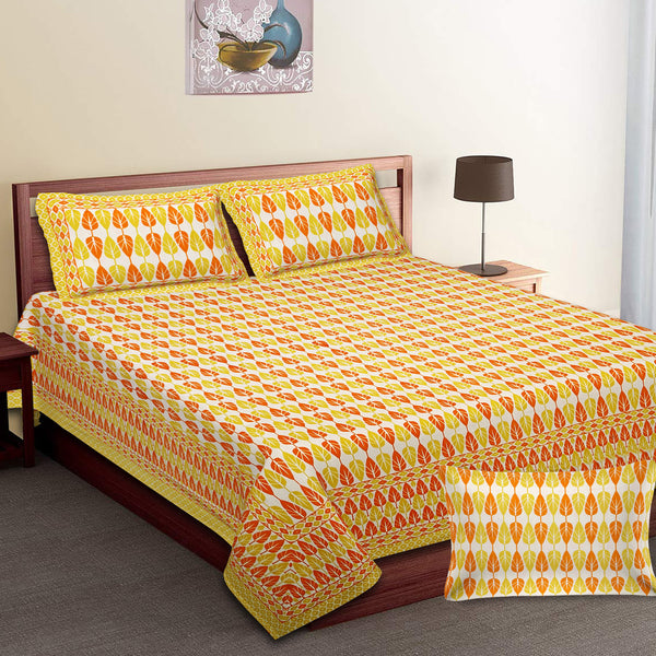 Luxury Cotton Bedsheet (120x120 inches) with 2 Pillow Covers – Soft & Stylish