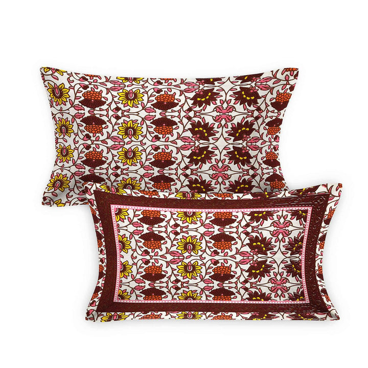 Luxury Cotton Bedsheet (120x120 inches) with 2 Pillow Covers – Soft & Stylish