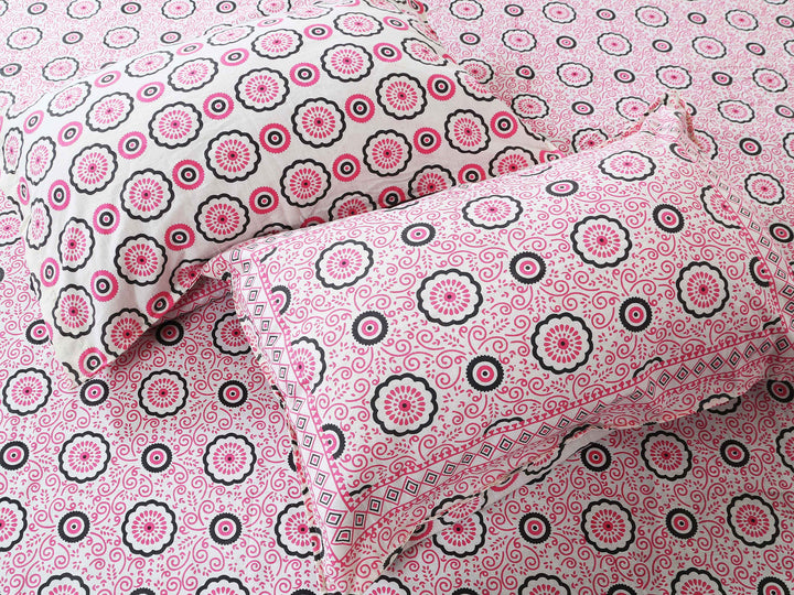 Luxury Cotton Bedsheet (120x120 inches) with 2 Pillow Covers – Soft & Stylish