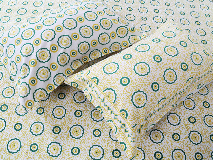 Luxury Cotton Bedsheet (120x120 inches) with 2 Pillow Covers – Soft & Stylish