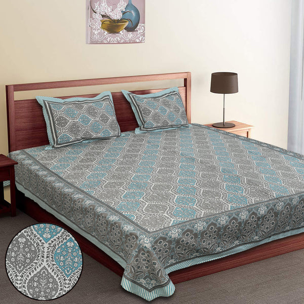Premium 100% Cotton Jaipur Sanganeri Bedsheet – Soft, Breathable & Durable
