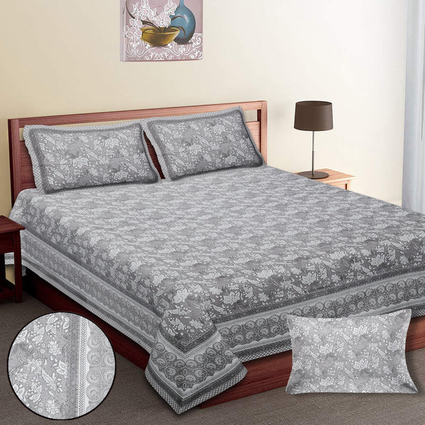 Premium 100% Cotton Jaipur Sanganeri Bedsheet – Soft, Breathable & Durable