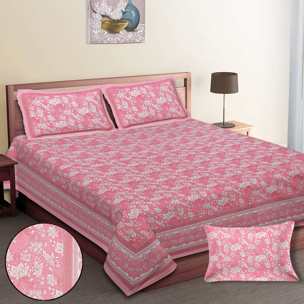 Premium 100% Cotton Jaipur Sanganeri Bedsheet – Soft, Breathable & Durable