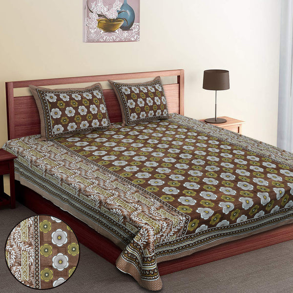 Premium 100% Cotton Jaipur Sanganeri Bedsheet – Soft, Breathable & Durable