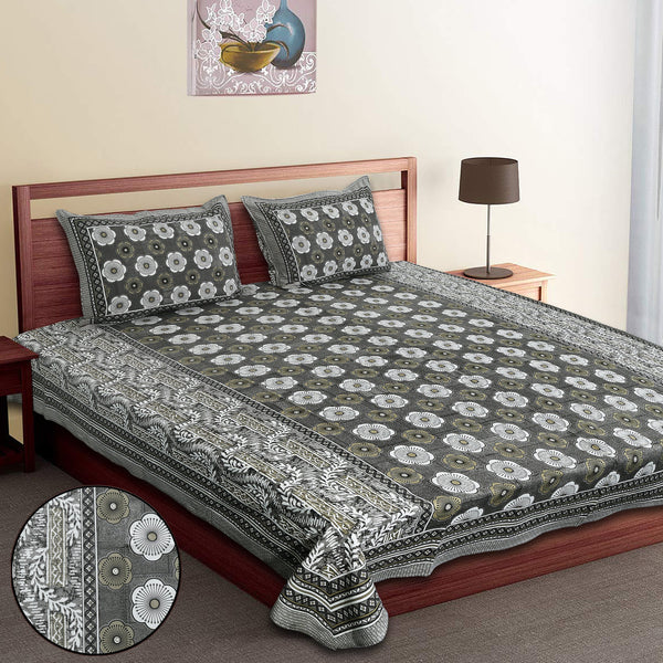 Premium 100% Cotton Jaipur Sanganeri Bedsheet – Soft, Breathable & Durable