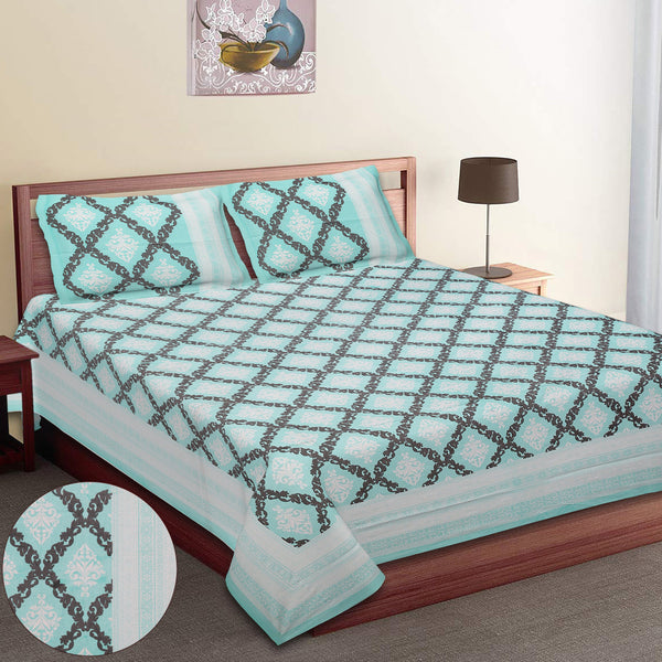 Premium 100% Cotton Jaipur Sanganeri Bedsheet – Soft, Breathable & Durable