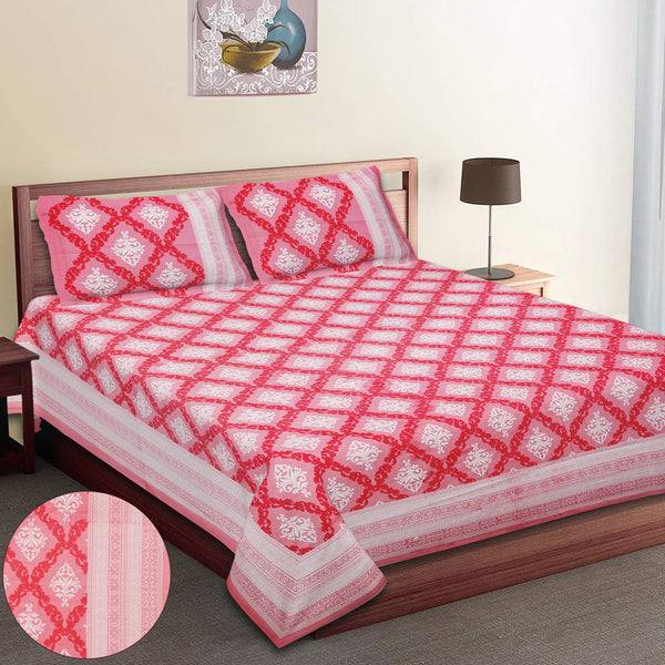 Premium 100% Cotton Jaipur Sanganeri Bedsheet – Soft, Breathable & Durable