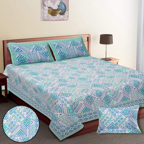 Premium 100% Cotton Jaipur Sanganeri Bedsheet – Soft, Breathable & Durable
