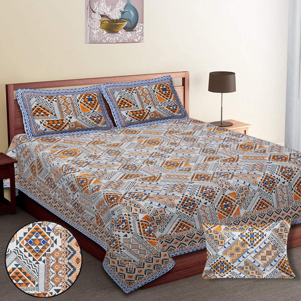 Premium 100% Cotton Jaipur Sanganeri Bedsheet – Soft, Breathable & Durable