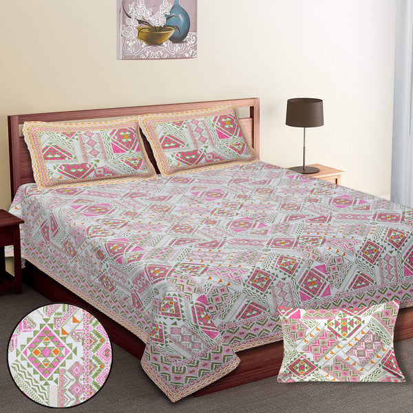 Premium 100% Cotton Jaipur Sanganeri Bedsheet – Soft, Breathable & Durable