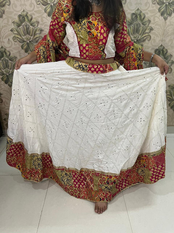 Navratri Special Lehenga Choli with Free Size Blouse & Colourful Dupatta