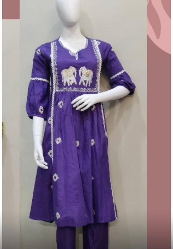Straight Kurti with Pant | 100% Pure Cotton | Jaipuri Print | Affordable Ethnic Wear